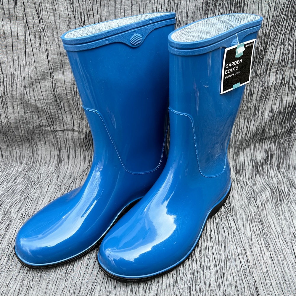 New Sloggers mid-calf 10" blue Garden Boots US women's size 7 Made in USA NWT